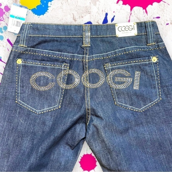NWT Women’s COOGI Rhinestone Embellished Dark Jeans - Size 9/10 - Picture 1 of 14
